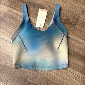 CALIA by Carrie Underwood Blue and Tan Sports Bra